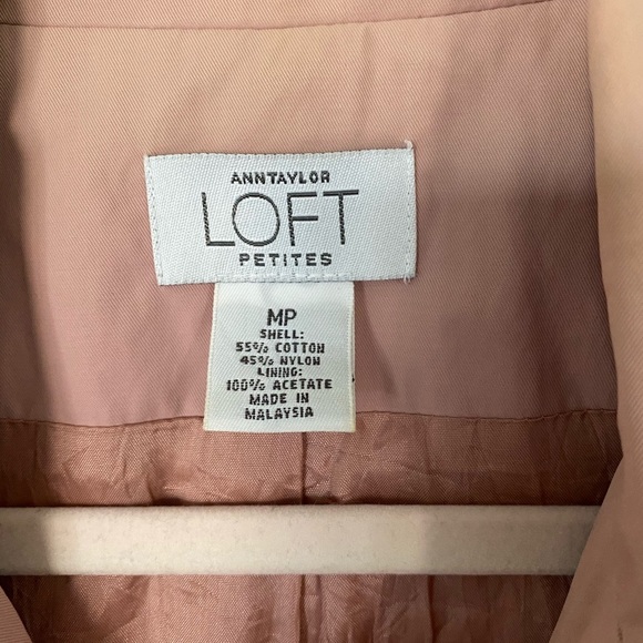 Ann Taylor Loft Spring Pink Trench Coat Jacket MP - Picture 4 of 9